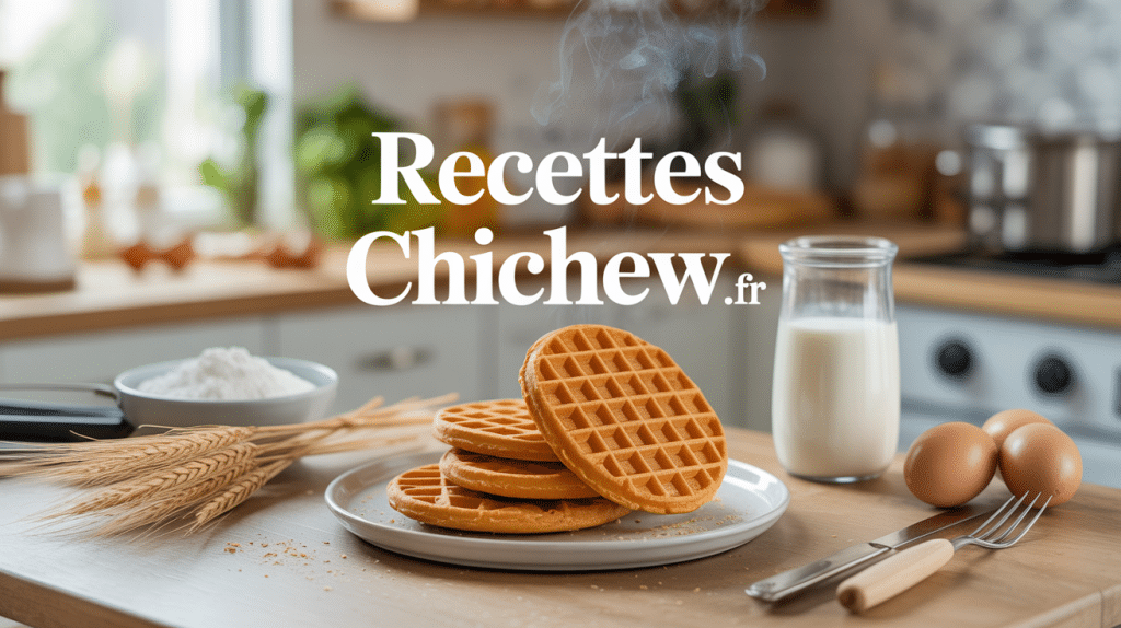 Gaufres dorées avec ingrédients recette chicchew.fr dans cuisine moderne
