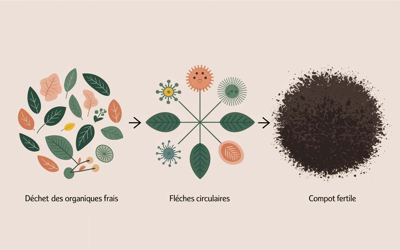 déchets organiques micro-organismes compost fertile