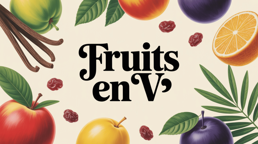composition artistique fruits en v vanille raisin tropical