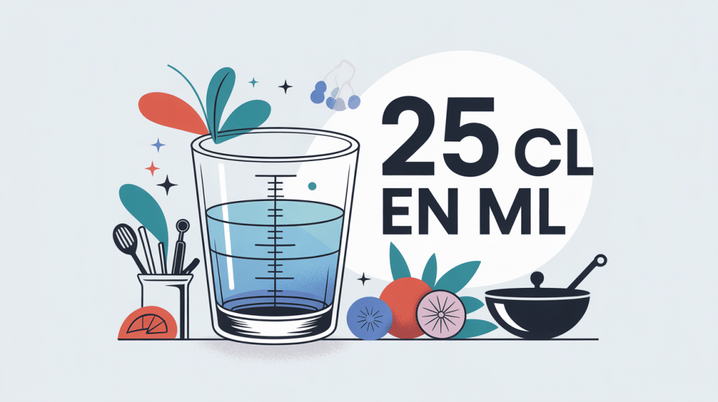 Verre gradué 25cl en ml avec titre cuisine