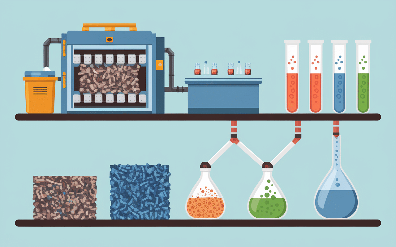 schema processus techniques polystyrène recyclage