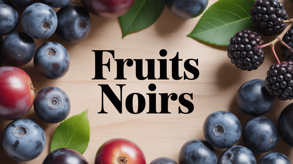 Assortiment de fruits noirs