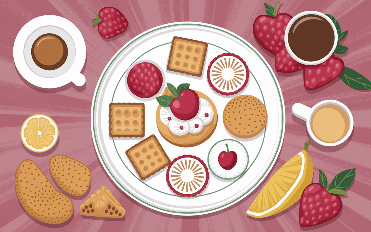 Gâteaux et biscuits pour salade de fruits