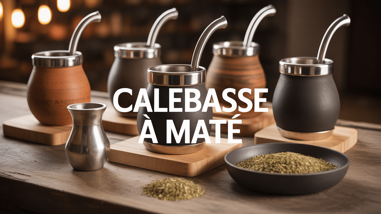 Composition de calebasses à maté en différents matériaux