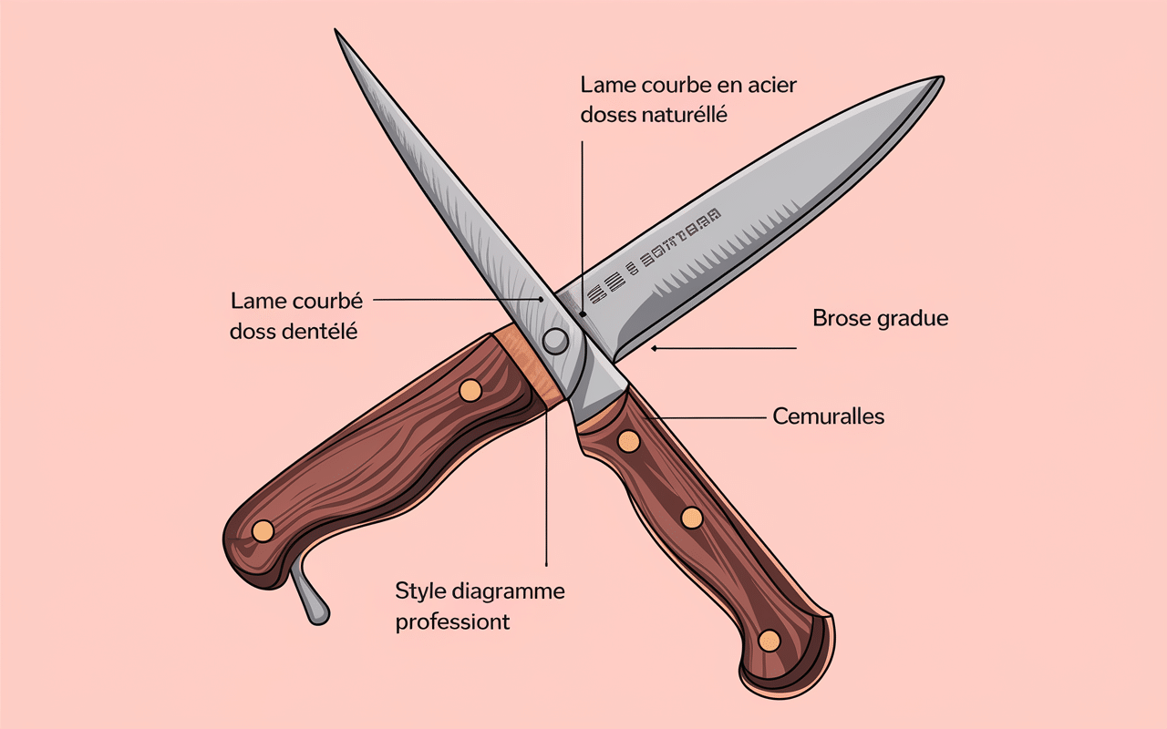 couteau champignon schéma technique