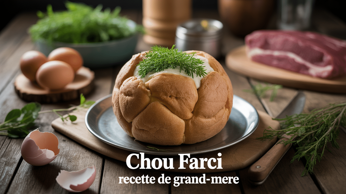 Chou farci avec ingrédients traditionnels
