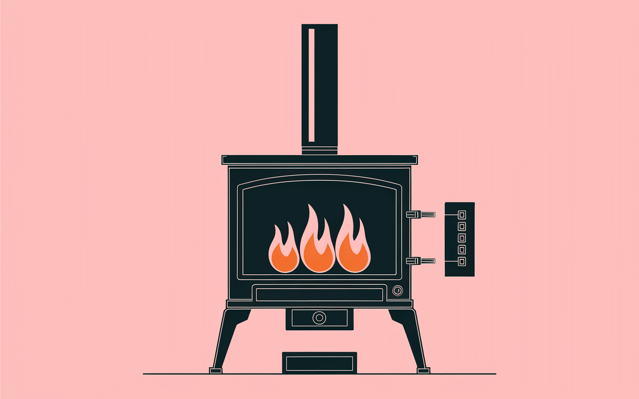 Schéma technique poêle à huile de vidange