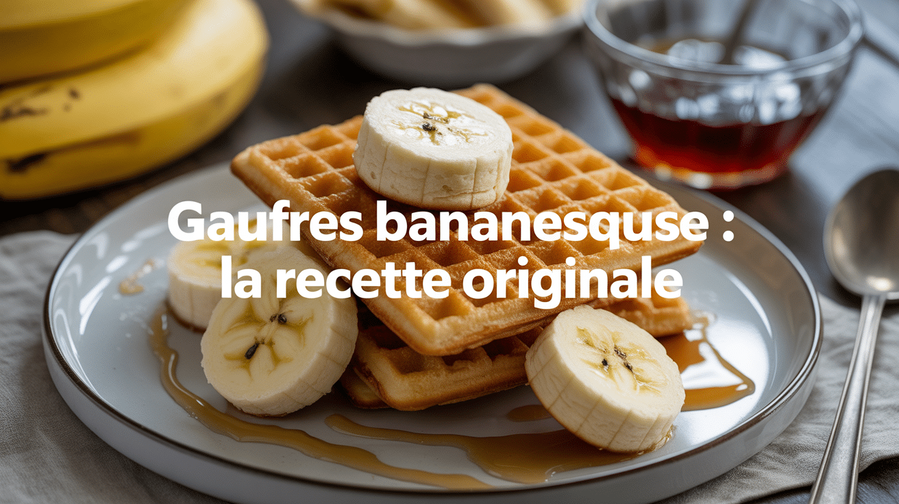 Gaufres bananesques avec sirop d'érable