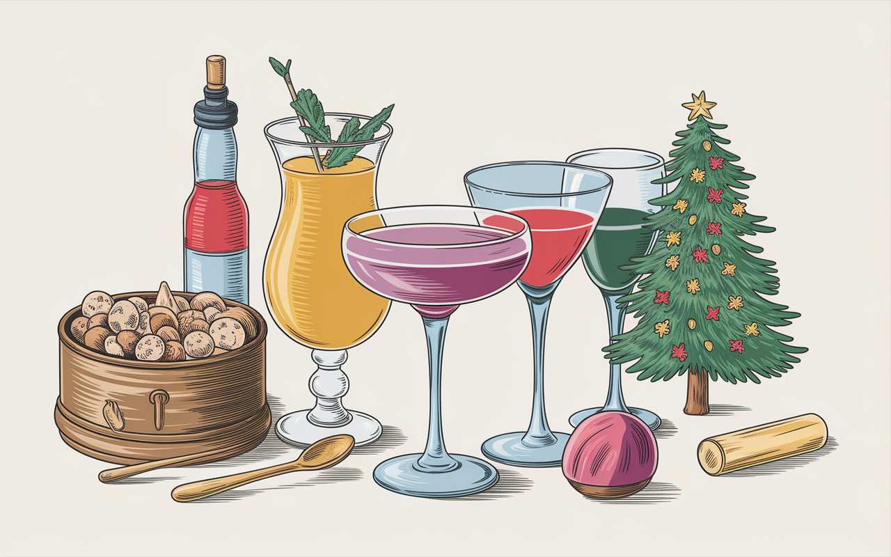 Évolution du bonbon candy cane en cocktail