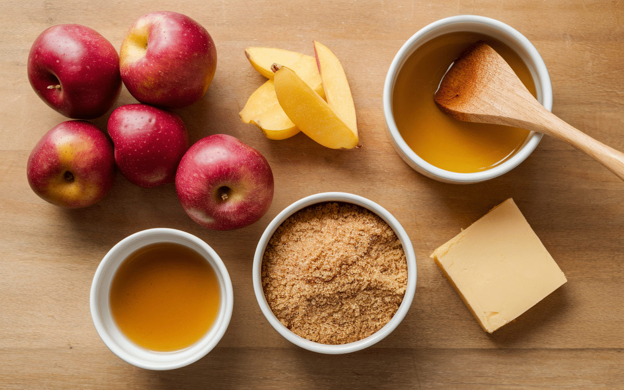 Ingrédients pour pommes au four