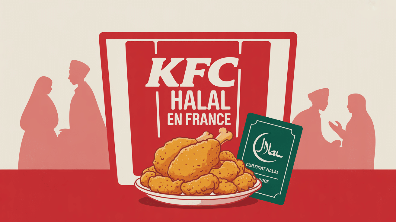 restaurant kfc halal illustration