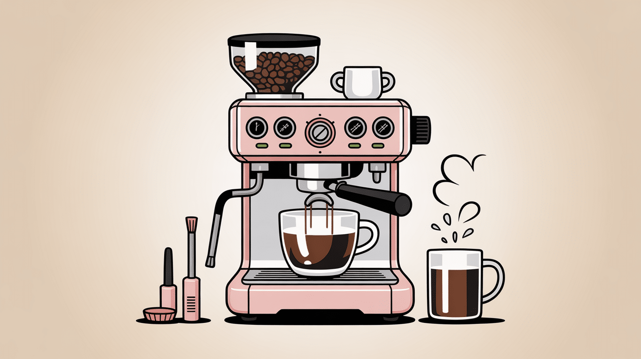 Machine à café Silvercrest en panne, vapeur et gouttes