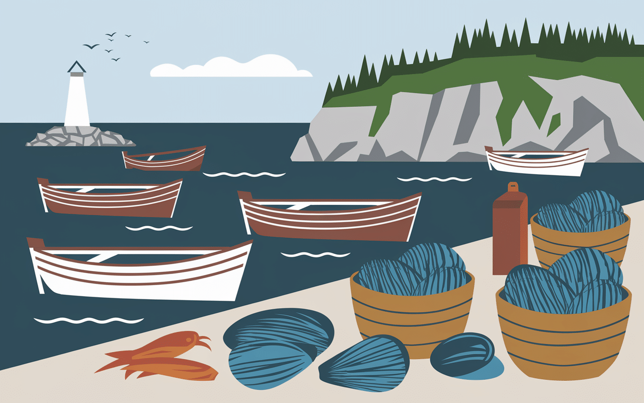 Port breton et normand, coquilles st jacques