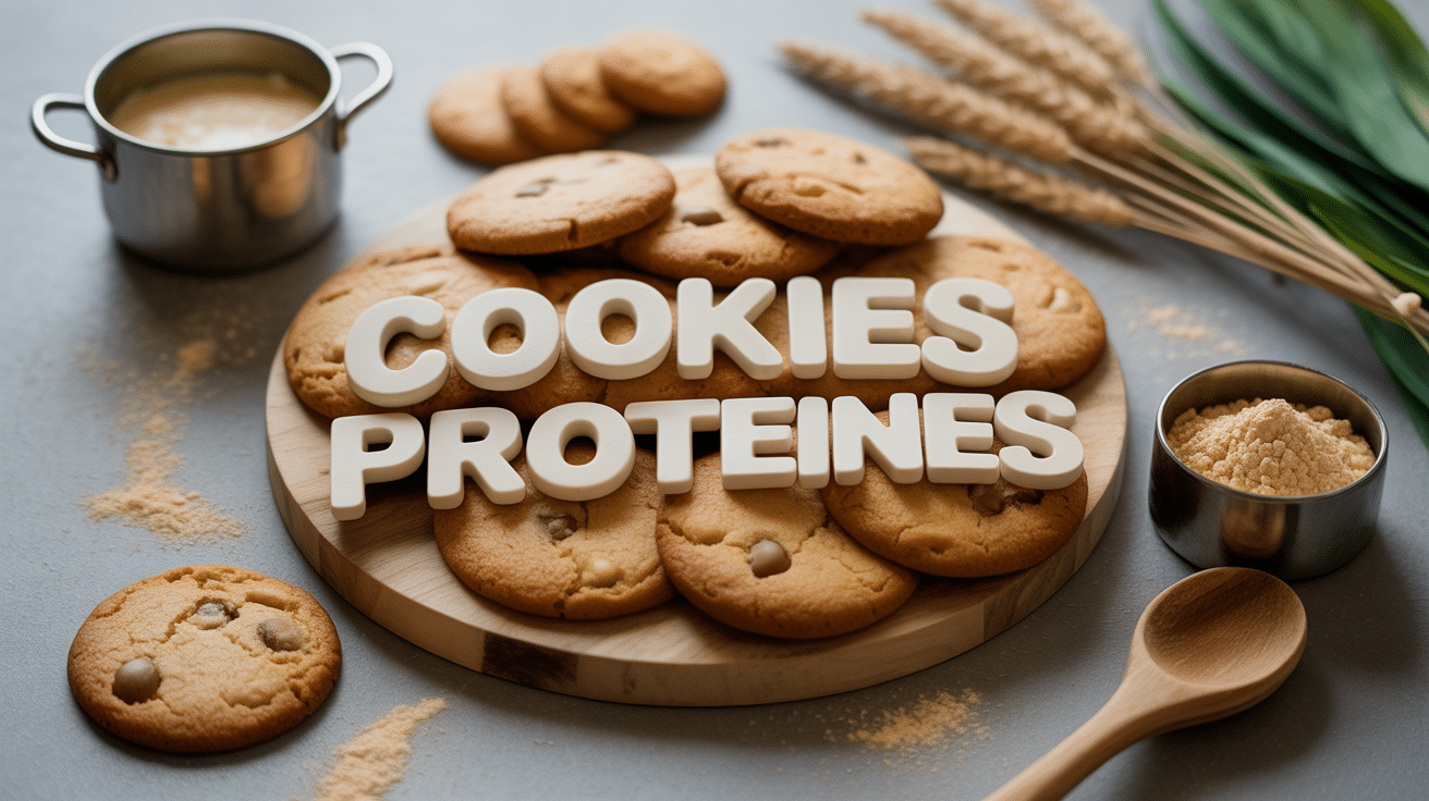 Plateau de cookies protéinés décoratif