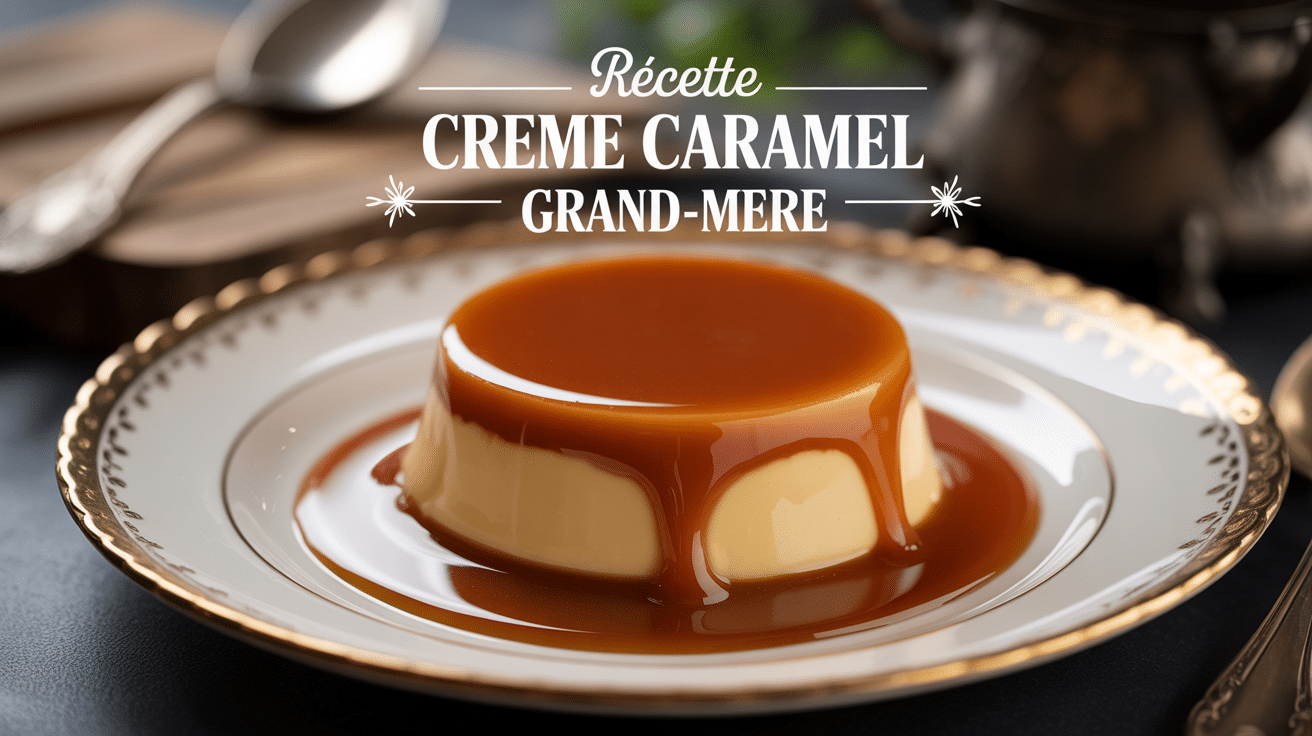 Crème caramel dorée démoulée