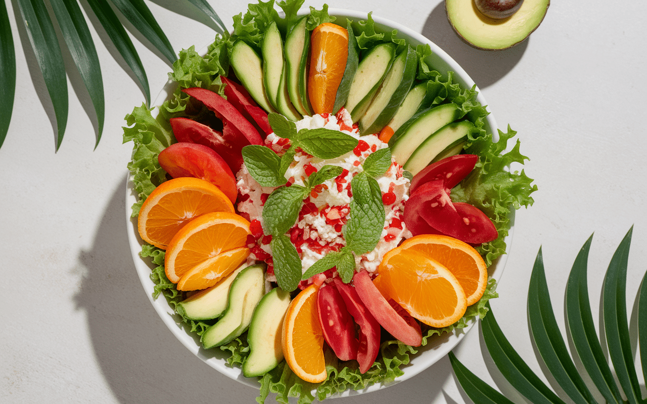 Salade tropicale pour accras de morue