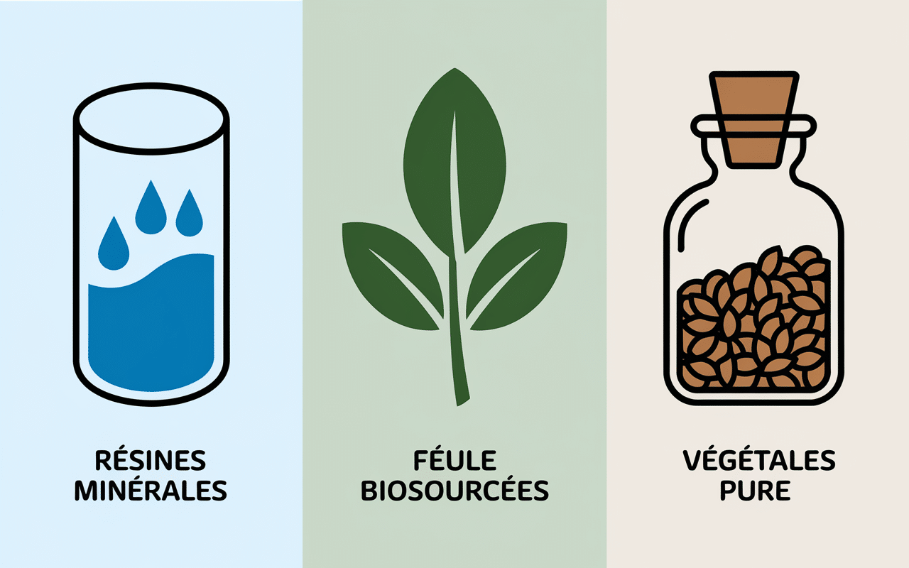 Infographie types resine naturelle ecologique