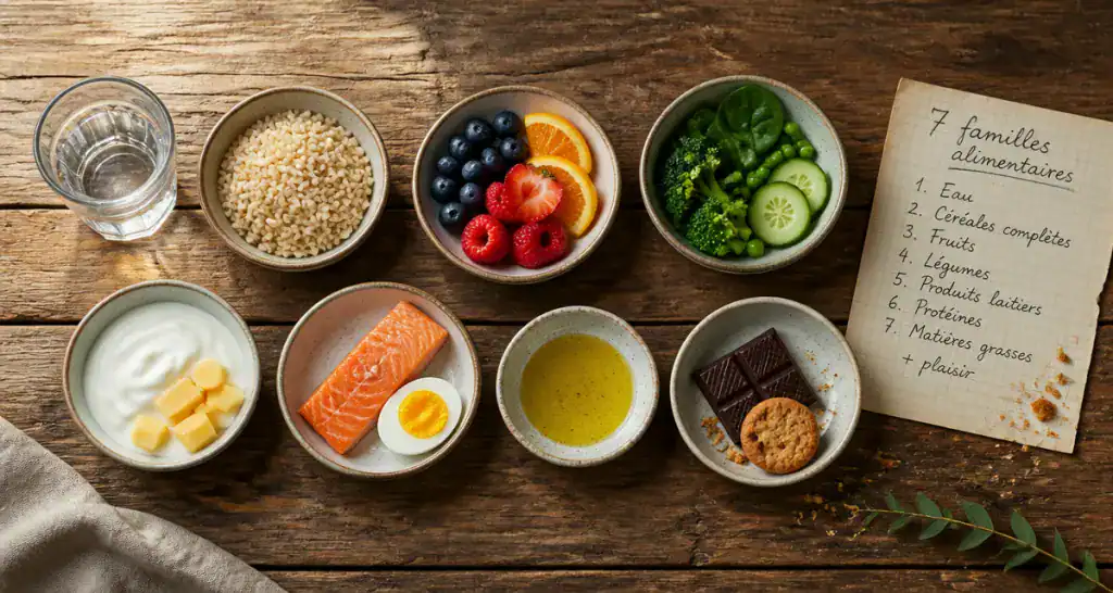Les 7 groupes d’aliments : tableau complet et clés pour un équilibre nutritionnel durable