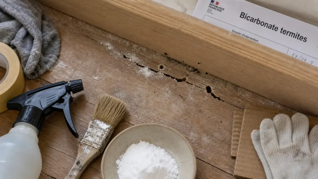 Bicarbonate de soude contre les termites : utile en surface, insuffisant dès qu’une colonie est installée